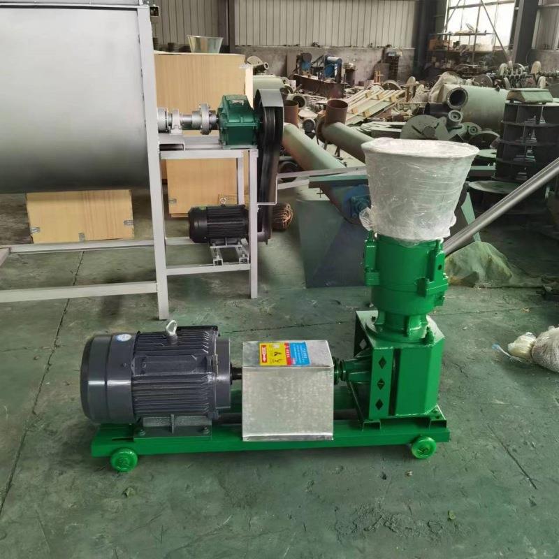 水产鱼龙虾饲料颗粒机230型草粉麸皮颗粒机平模有机肥造粒机
