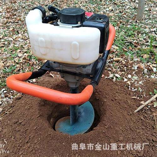 加厚型农用手提式钻孔机地钻挖坑机四冲程加厚型林业挖坑机