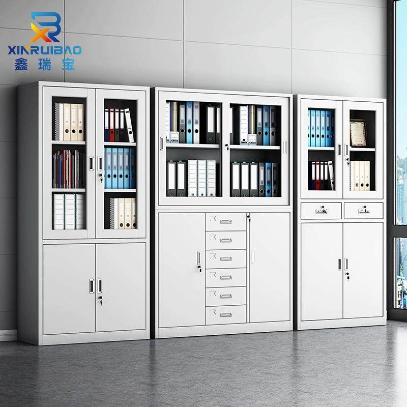 钢制文件柜铁皮档案柜办公室书柜资料柜财务凭证柜带锁员工储物柜