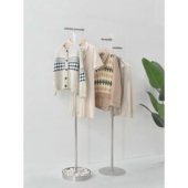 店货架陈列架 石头底座挂架点挂女装 服装 店展示架不锈钢正挂落地式