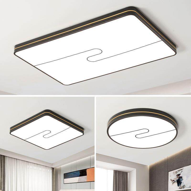 LED客厅灯2024年新款吸顶灯流行灯具现代简约大气长方形大灯主灯