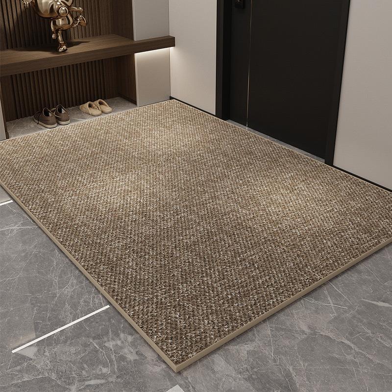 别墅入户门地垫仿麻纹玄关进门门垫防滑加厚大门口可裁剪脚垫