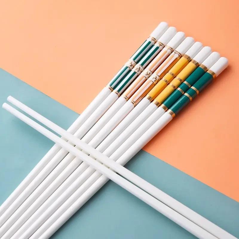 陶瓷筷子家用防霉防滑送礼环保易清洗筷骨瓷耐高温不变形