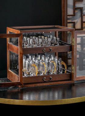 高档轻奢酒柜装饰品摆件简约现代客厅家居乔迁送礼白酒杯酒具礼品