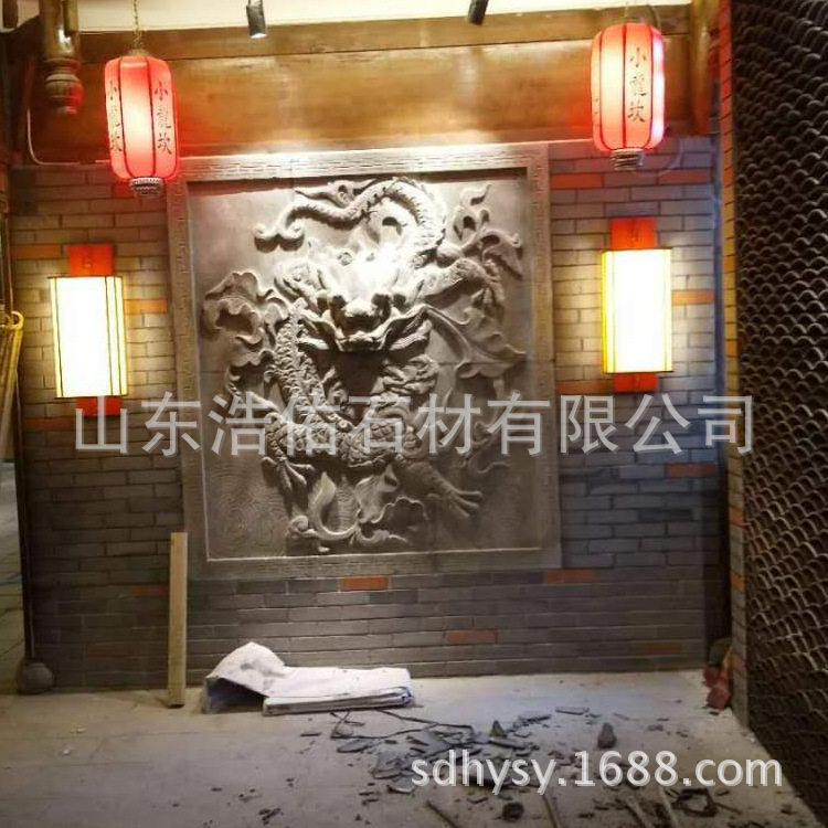 石雕壁画九龙壁画多种花型石雕壁画青石雕刻石雕壁画厂家