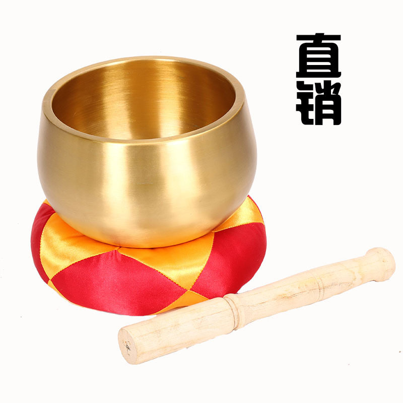 铜制工艺品套装 铜磬 棒子 垫子 影视道具用具