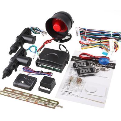 汽车防盗带中控马达二合一报警器遥控一体单向报警系统中控锁