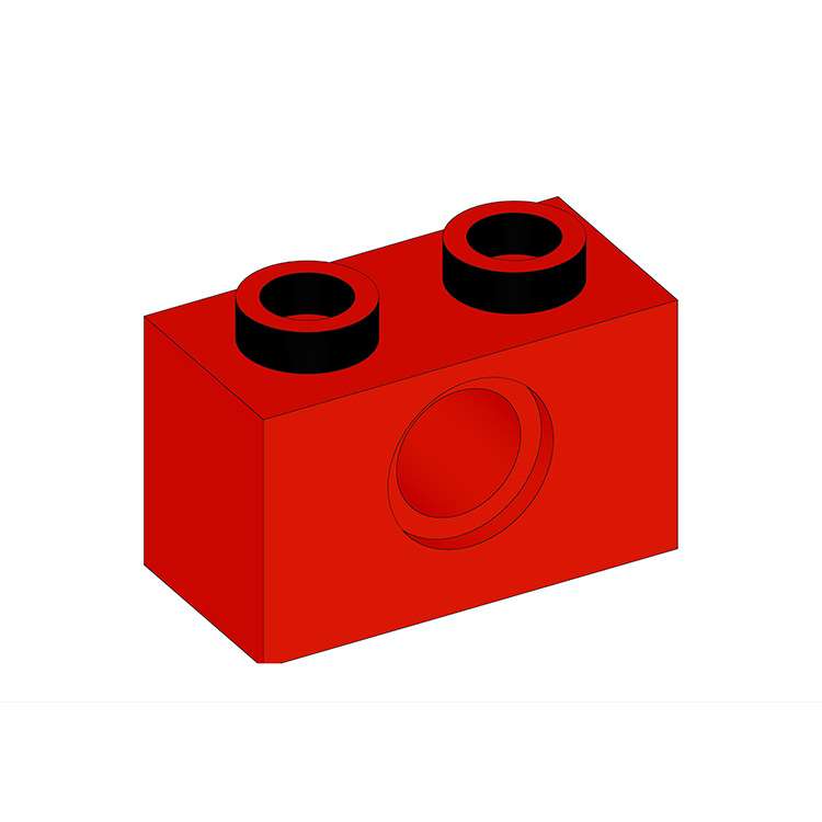国产积木 小颗粒 科技配件3700散件1x2带1孔砖4211111MOC拼装拼搭