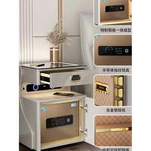 智能床头柜保险箱一体2025新款感家用隐藏式卧室床头保险柜子绢花