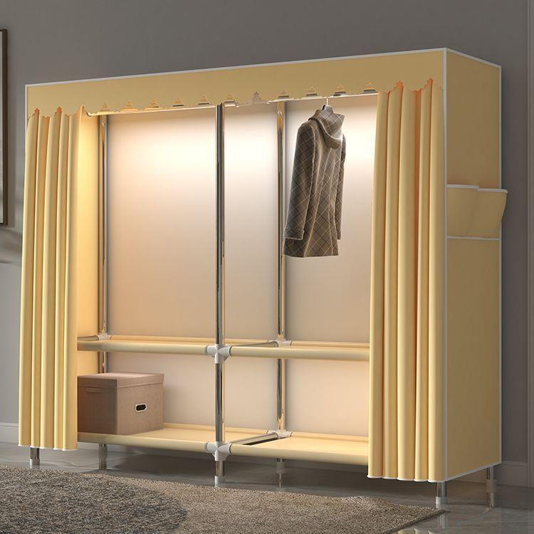 简易组装衣柜出租房家用结实耐用加厚卧室加粗加固简约双层收纳