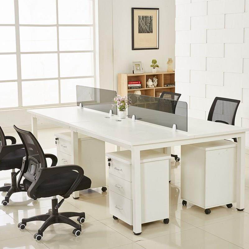 职员办公桌简约现代4人位6办公家具办工作桌卡位屏风办公桌椅组合