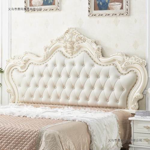 欧式床头板软包床靠背1.8米法式床头烤漆公主床头新款床头板双人
