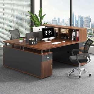 办公桌员工位简约现代办公室桌职员桌椅组合2/四人工位隔断财务桌