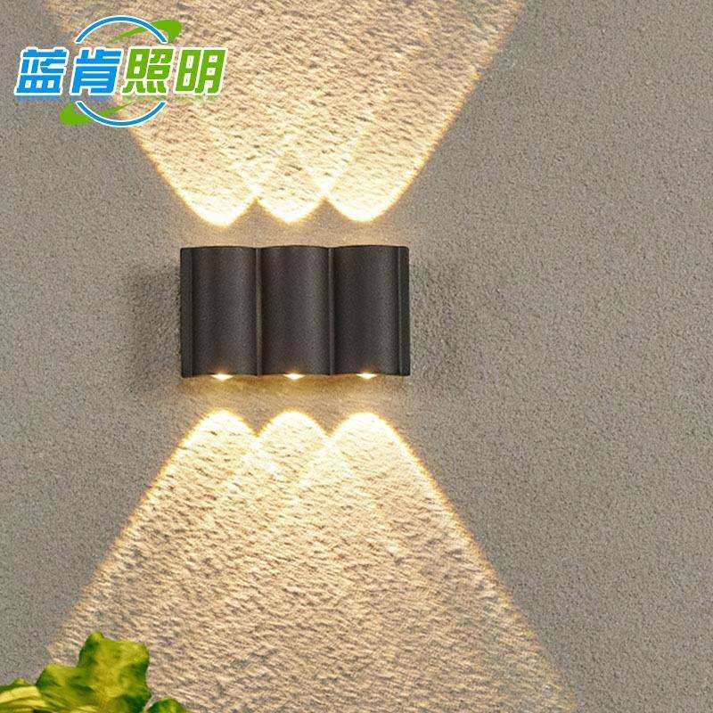 LED户外防水壁灯庭院走廊简约上下打光卧室床头洗墙灯装饰壁灯