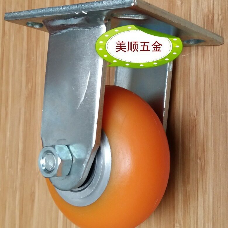 供应美顺4*2寸高弹性重型铝芯聚胺脂PU仓储物流机械设备万向脚轮