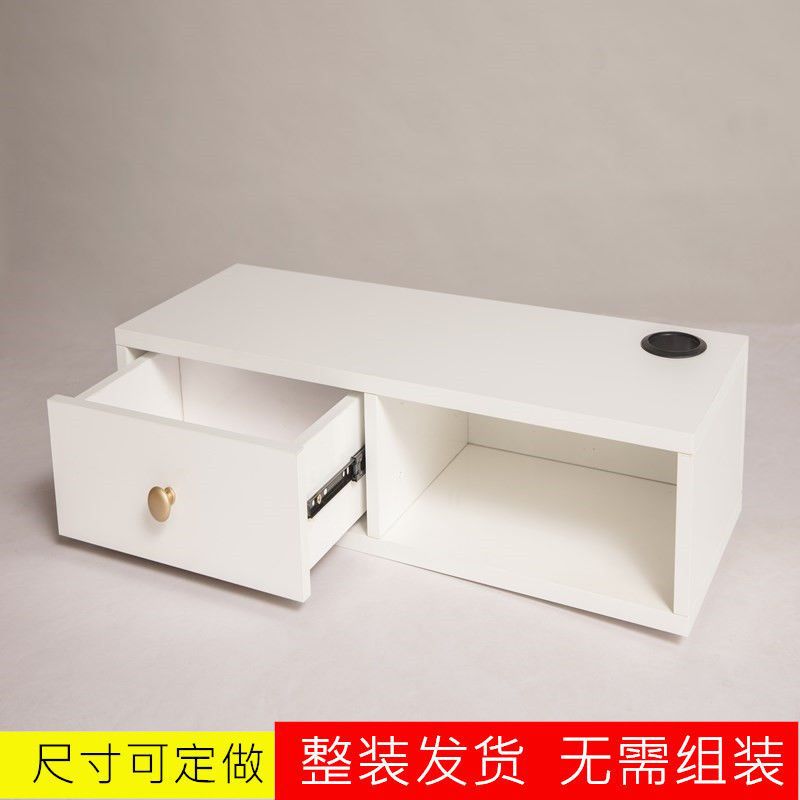 人造板木质美发店理发店发廊专用壁挂式工具台厂家直销抽屉带轨道