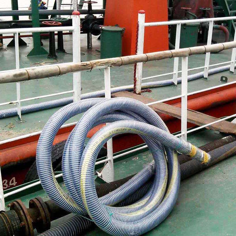 防静电耐腐蚀输油软管带螺旋钢丝卸油化工软管带接头复合软管