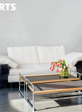 中古风现代设计款直排三人云朵沙发复古风奶油款客厅民宿LOTA沙发