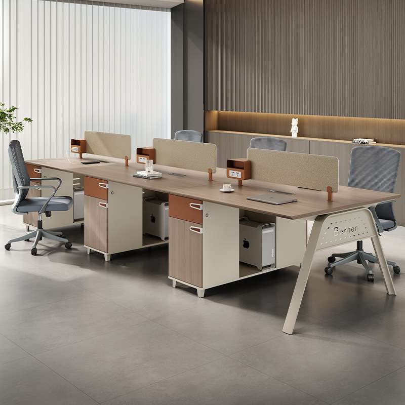 办公桌员工位简约现代办公室工位桌职员桌2/4/6人位办公桌椅组合