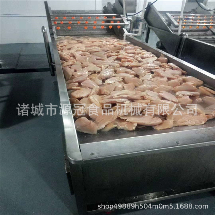 网带式全自动肉类解冻机 连续式冻猪蹄化冻机 冻品凤爪解冻流水线