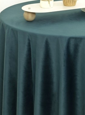 3YK欧式甜品台桌布 婚礼桌子背景E装饰拍摄道具布 轻奢丝绒绿色餐