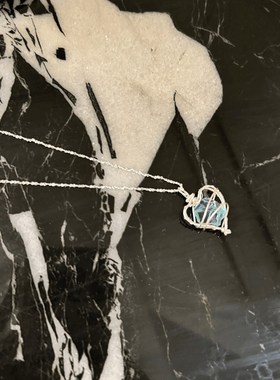 合金项链手工DIY冰透爱心项链自制材料包高颜值锁骨链七夕节礼物