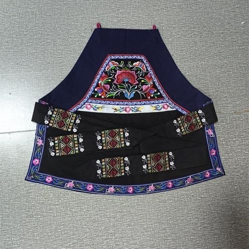 贵州布依族绣g花围腰少数民族杜兜少数民族围裙围腰带新款年轻