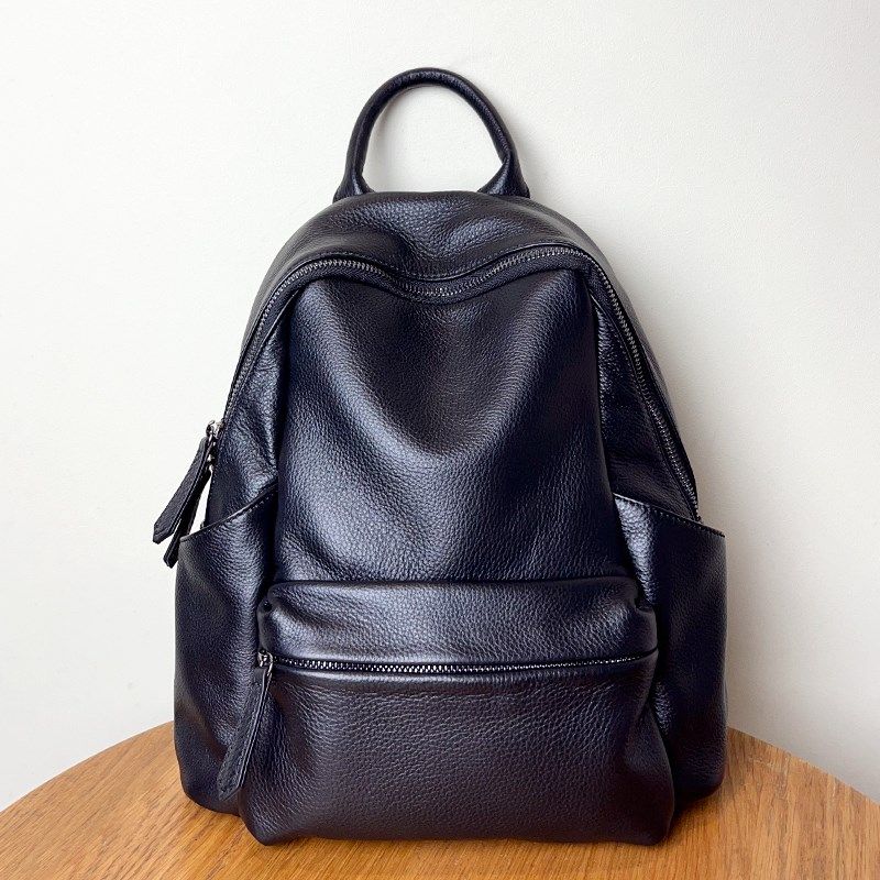 百搭真皮双肩包女上班通勤头层牛皮女士休闲大容量软皮妈妈背包