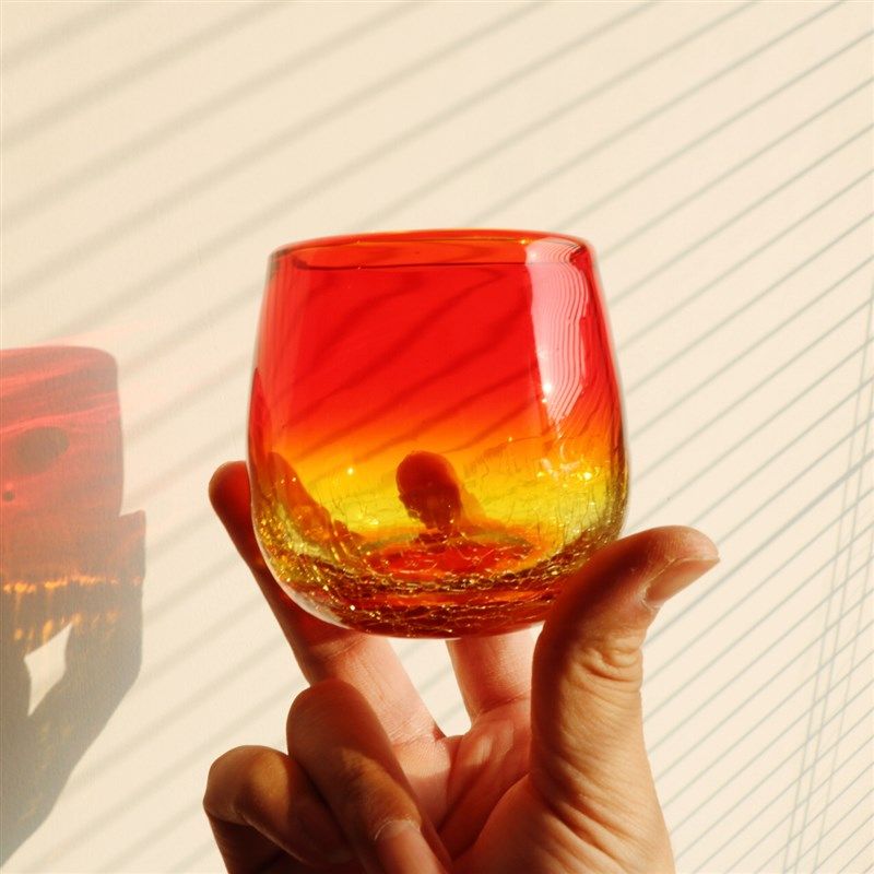 日式手工玻璃杯摆件创意圣诞节礼物送礼高颜值水杯茶杯餐厅蛋形杯,家居饰品,装饰摆件,淘宝优惠券,粉丝福利购,淘宝优惠卷
