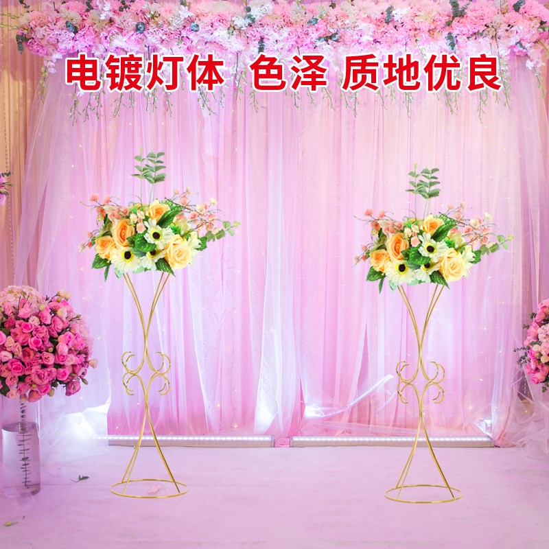 新款铁艺婚庆道具 X花架路引花器 装饰插花M花架 婚纱拍摄摆件婚