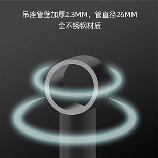 阳台晾衣杆固定式顶装晾衣架黑色单D杆防风防滑挂衣家用室内晒衣