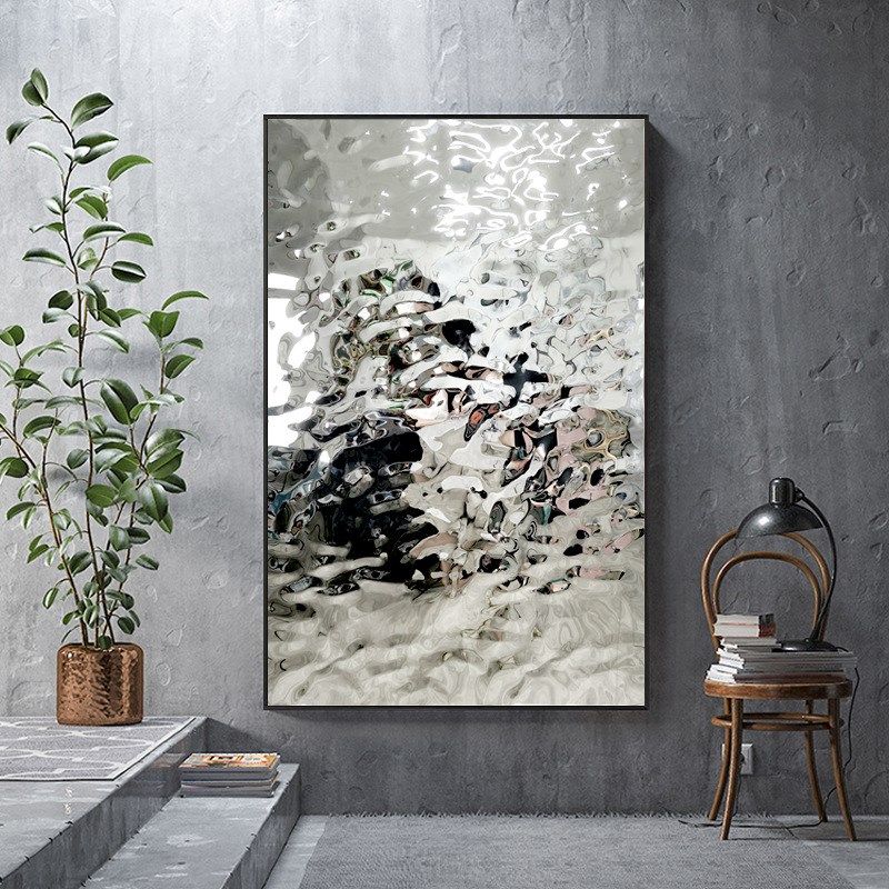 现代简约装饰画水波纹不锈钢镜面金属球实物画客厅卧室样板房挂画,家居饰品,其他装饰画,淘宝优惠券,粉丝福利购,淘宝优惠卷