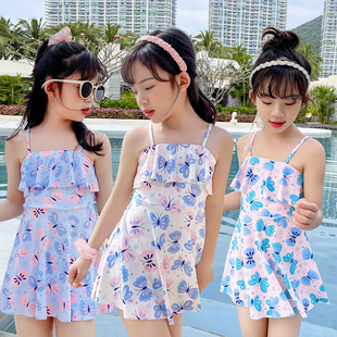 9岁可爱女孩大童温泉女童泳装 泳衣分体儿童两件套平角7B 韩版 新款