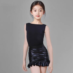 上衣包臀半裙高级感分体练功服套 无袖 拉丁舞服女童20j25夏季 新款