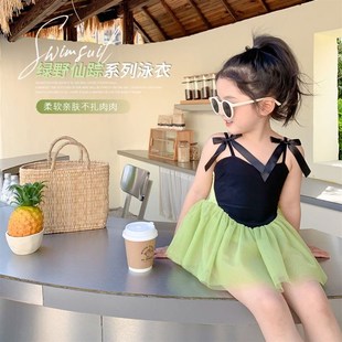 儿童泳衣2025新款 中小童女童A连身游泳衣温泉女孩宝宝可爱游泳装