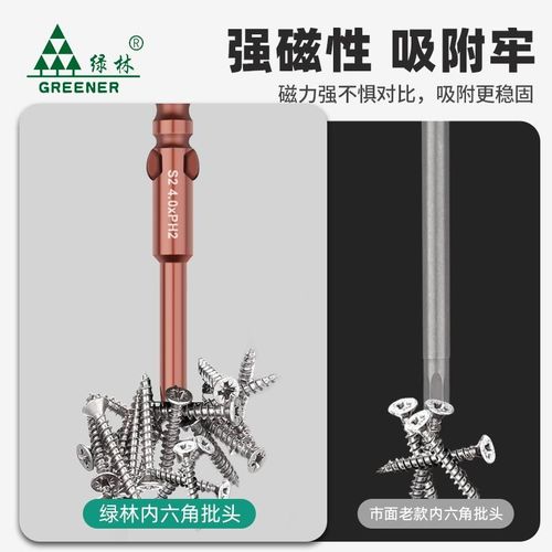 绿林十字电批头强磁801电动t螺丝刀头802加长防滑5mm起子头6mm风