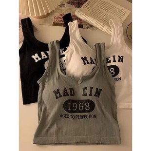 胖MM2 带胸垫吊带背心女内搭甜辣妹上Y衣美背夏外穿 300斤大码