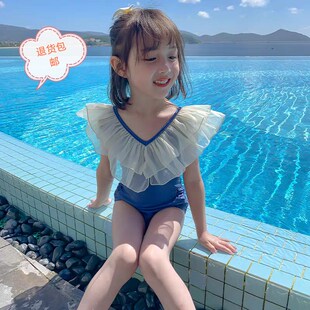 儿童女孩连体游泳 公主三K角韩版 女童泳衣2022新款 女宝宝可爱泳装