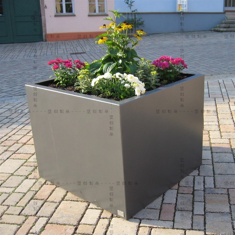 锈钢方形花盆 喷塑烤漆电镀金属花盆 家用装饰花箱 现代花钵