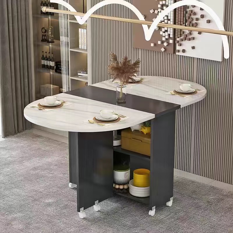 折叠桌子家用小户型餐桌长方形折叠吃饭人人出租房