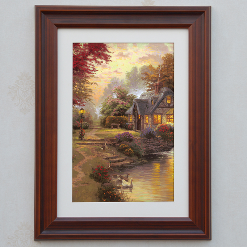 装饰相框素描挂墙实木框 2  寸中式木质装裱画框