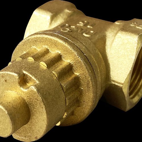 埃美柯9带锁闸dn2黄铜磁性带锁闸ZT关防偷水家用