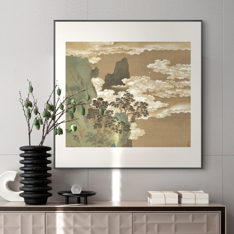 每个茶室都该有一道最靓丽的山水风景挂画 新中式装饰画