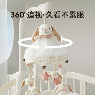 imomoto新生婴儿床铃宝宝床头悬挂式音乐旋转摇铃床上挂益智玩具