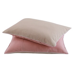 水洗棉枕套45x65纯棉撞色洋气儿童成人乳胶枕荞麦壳拉链100棉AB版