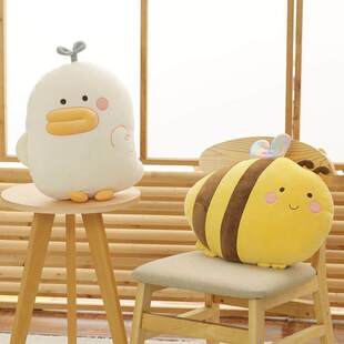 小孩抱枕睡觉专用泰森洛兹系列蜜蜂靠垫鸭子毛绒玩具儿童飘窗枕头