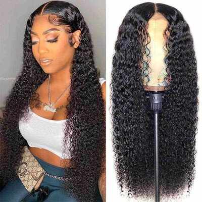 Women's African Black Long-haired Full-cover Wigs小卷长假发