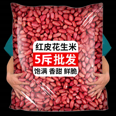 5斤装红皮花生米25新鲜无壳