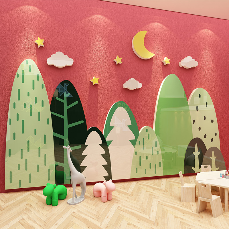 幼儿园环境创设主题文化背景墙面贴装饰成用品Q开学布置材料小班