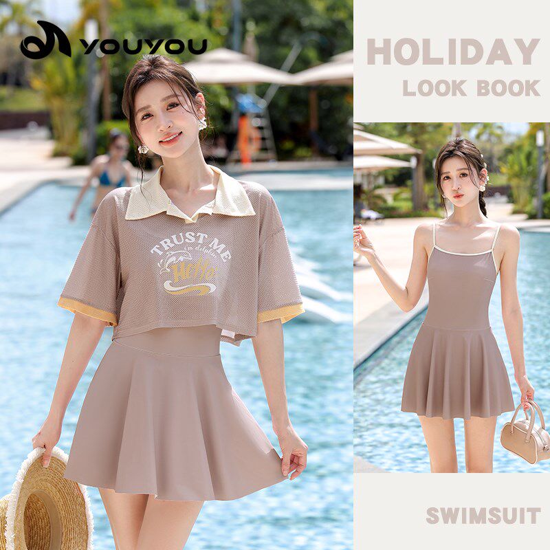 游泳衣女士20i25新款式高级感连体成人罩衫保守绝美海边泡温泉泳